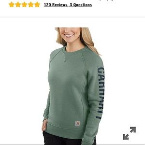 Carhartt RELAXED FIT MIDWEIGHT CREWNECK BLOCK LOGO SLEEVE GRAPHIC SWEATSHIRT